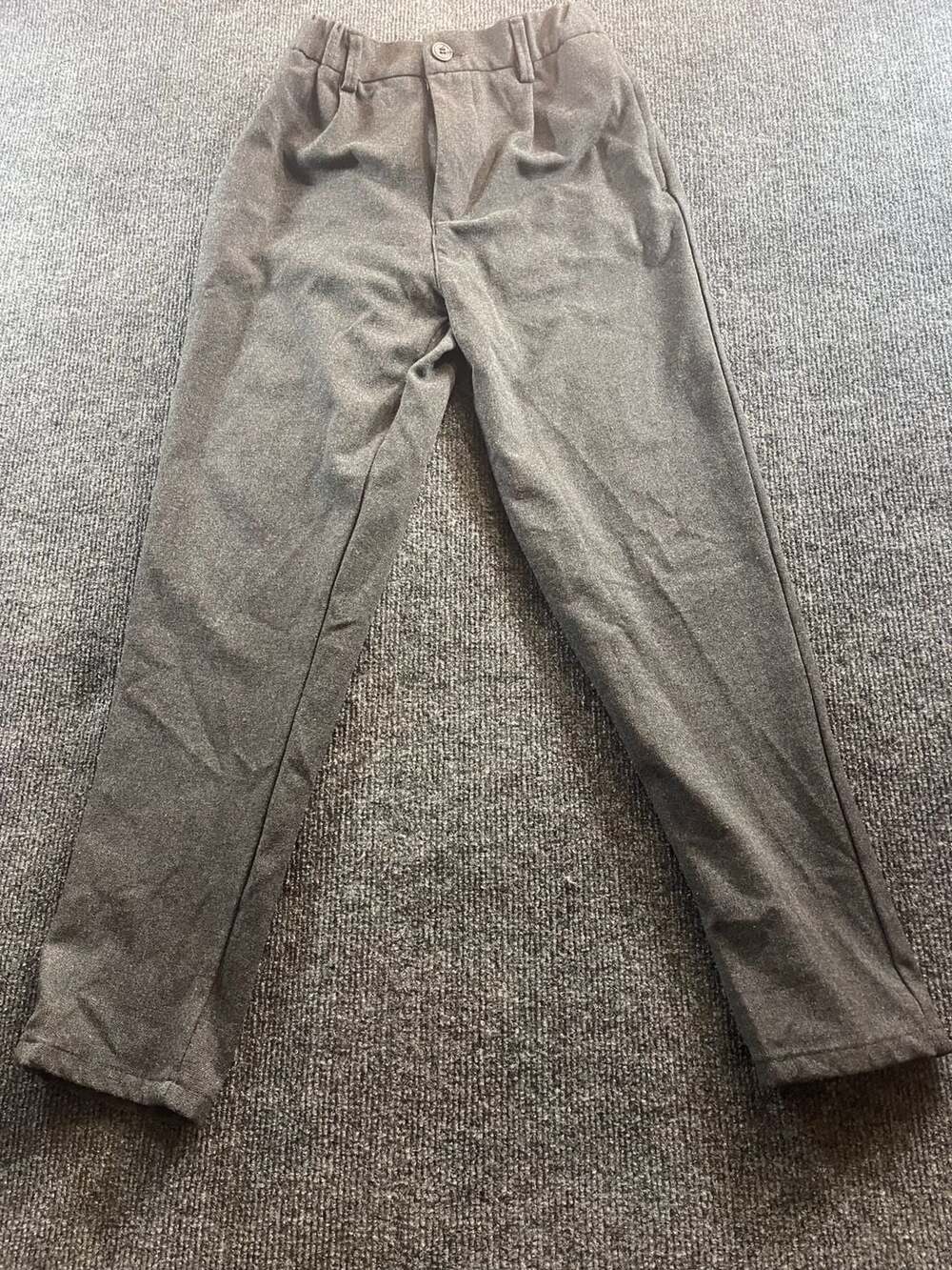 Zara Gray Elastic Waist Pleated Trousers youth size 11-12